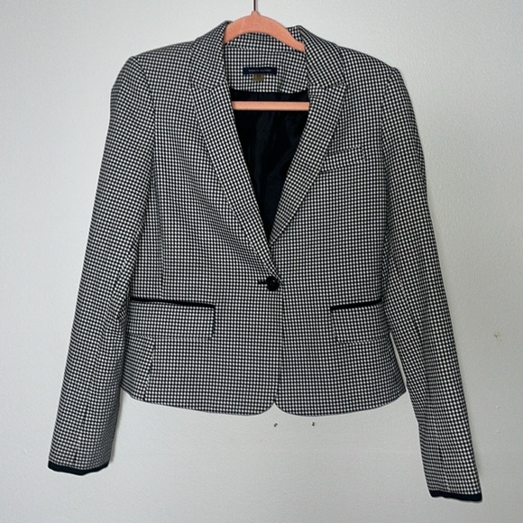 Tommy Hilfiger Black & White Checkered Blazer 0 - Picture 3 of 11
